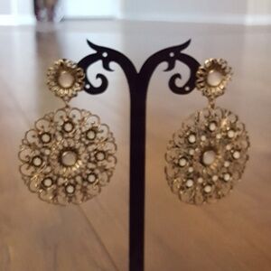 Urban Boutique - Gold & Moon‎ Stone Earrings